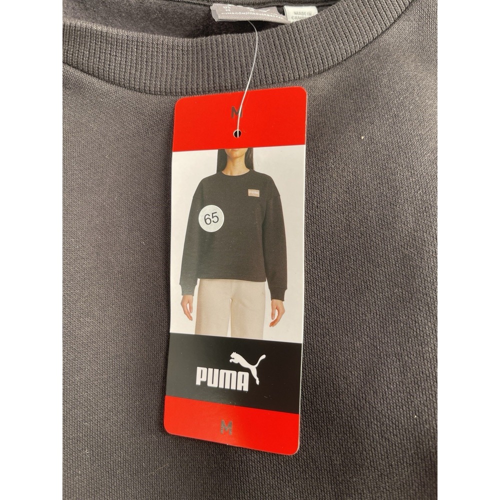 PUMA Sweatshirt Pullover Adult Womens Medium Black